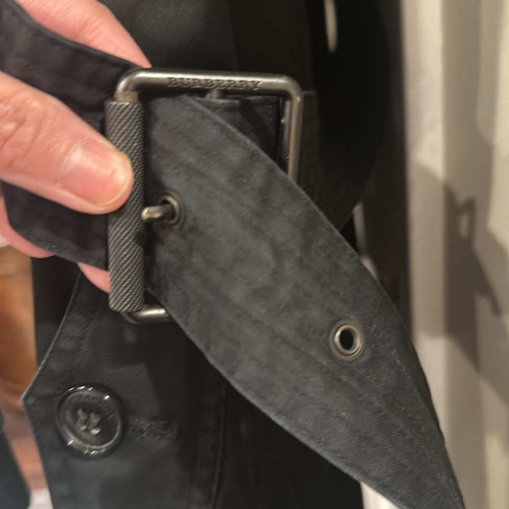 Burberry Brit Trench coat black removable hood check lining EXCELLENT condition - Picture 7 of 17